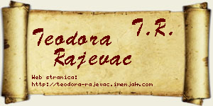 Teodora Rajevac vizit kartica
